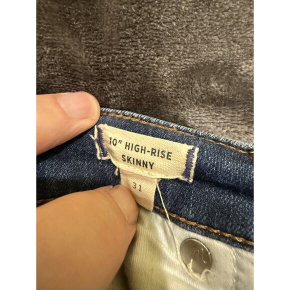 Madewell 10" High-Rise Skinny Jeans Women's Size 31 Denim - Picture 8 of 11
